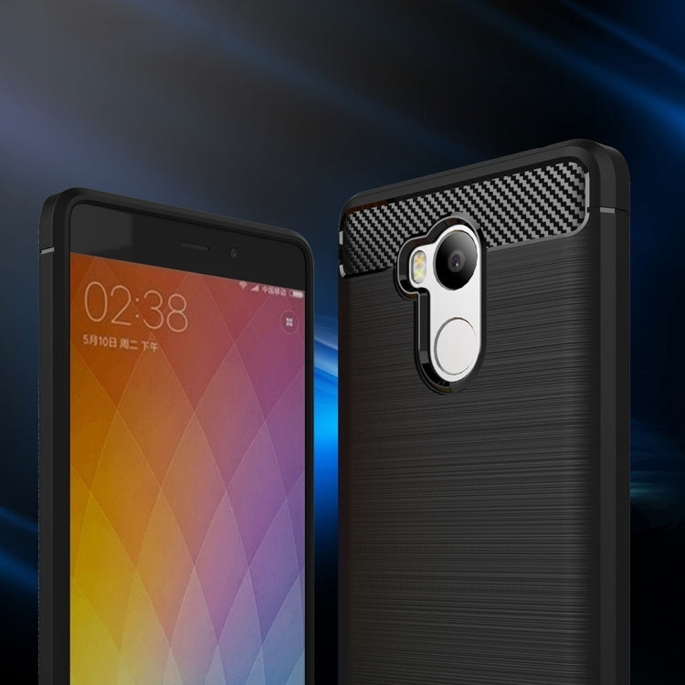 For Xiaomi Redmi 4 Prime / Pro Brushed Texture Carbon Fiber TPU Protective Case
