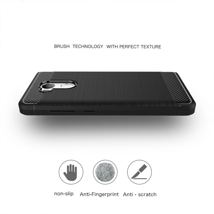 For Xiaomi Redmi 4 Prime / Pro Brushed Texture Carbon Fiber TPU Protective Case