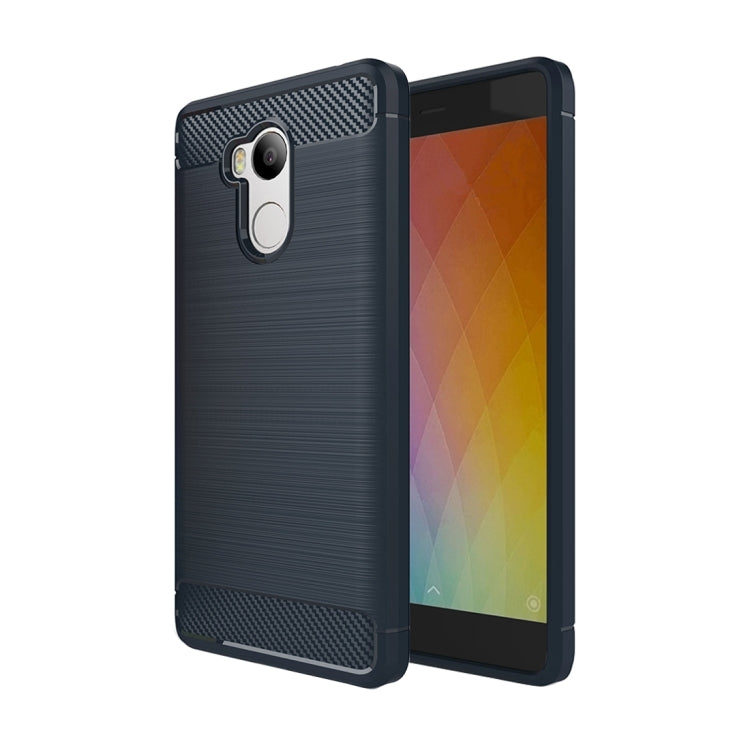 For Xiaomi Redmi 4 Prime / Pro Brushed Texture Carbon Fiber TPU Protective Case