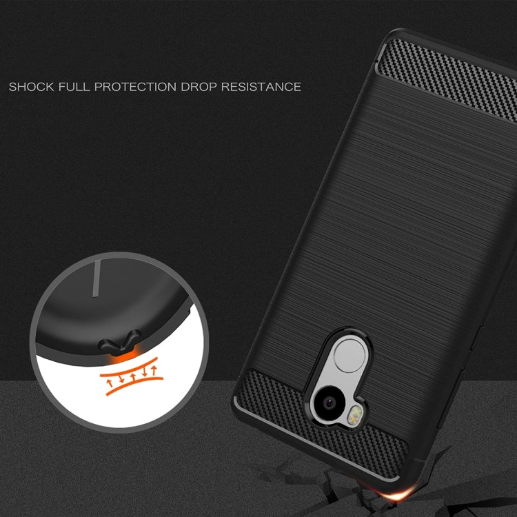 For Xiaomi Redmi 4 Prime / Pro Brushed Texture Carbon Fiber TPU Protective Case