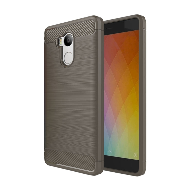 For Xiaomi Redmi 4 Prime / Pro Brushed Texture Carbon Fiber TPU Protective Case