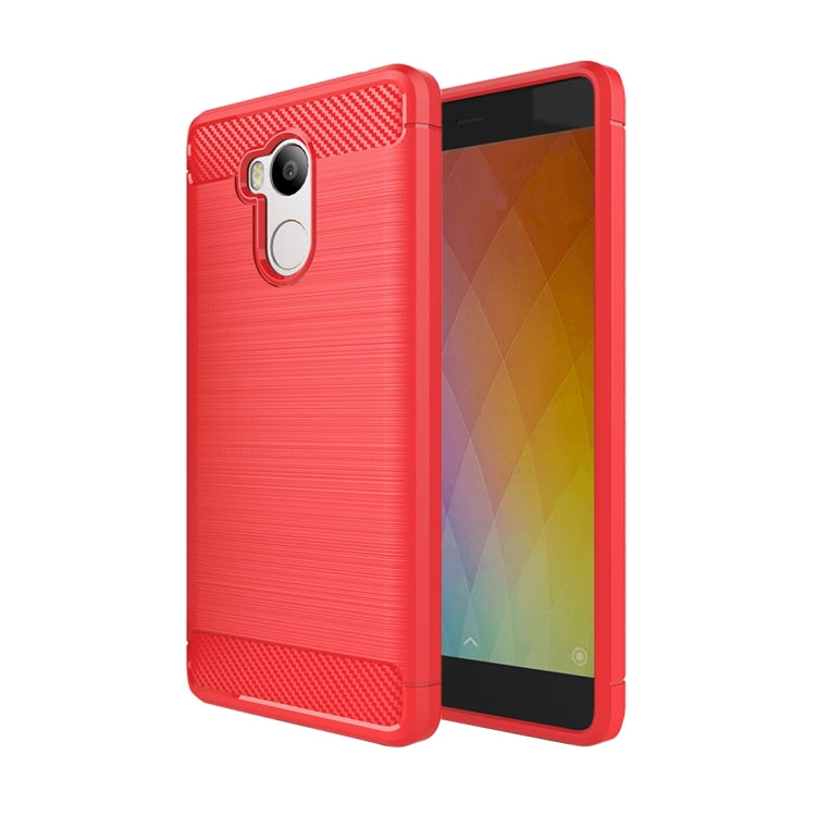 For Xiaomi Redmi 4 Prime / Pro Brushed Texture Carbon Fiber TPU Protective Case