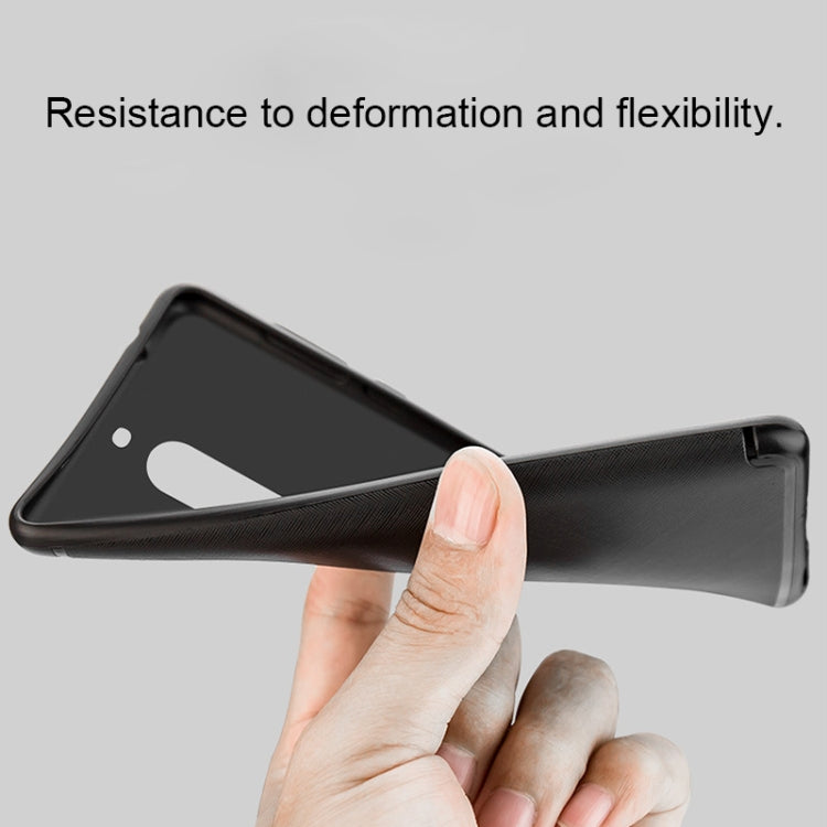 For Nokia 5 Cross Texture 0.3mm Ultra-thin TPU Full Coverage Shockproof Soft Protective Back Cover Case (navy)