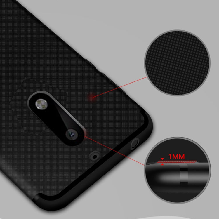 For Nokia 6 Cross Texture 0.3mm Ultra-thin TPU Full Coverage Shockproof Soft Protective Back Cover Case (Red)