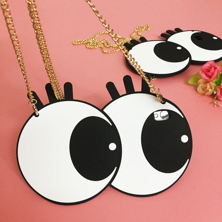 OPPO R9 3D LOVE forly Big Eyes Chain Bag Protective Back Cover Case (Black)