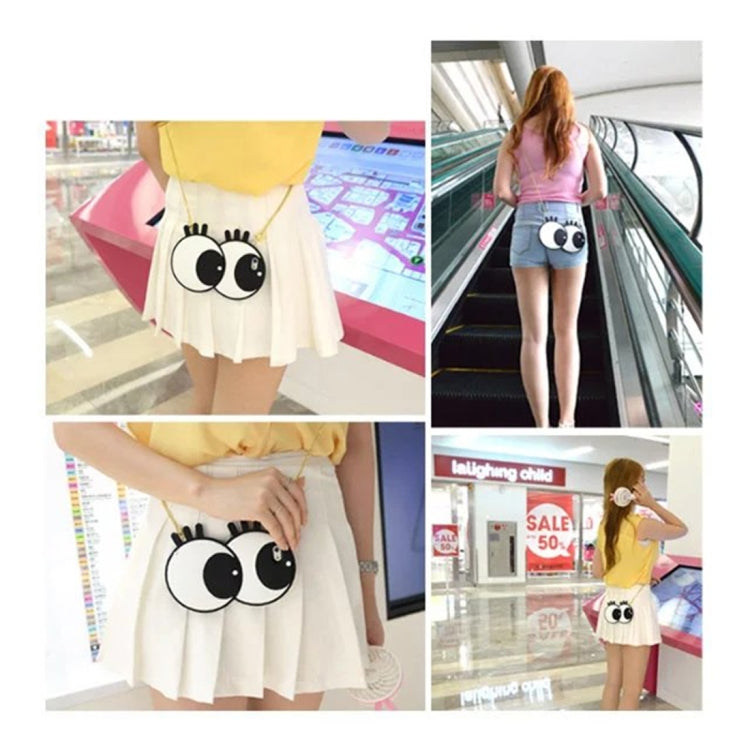 OPPO R9 3D LOVE forly Big Eyes Chain Bag Protective Back Cover Case (Black)