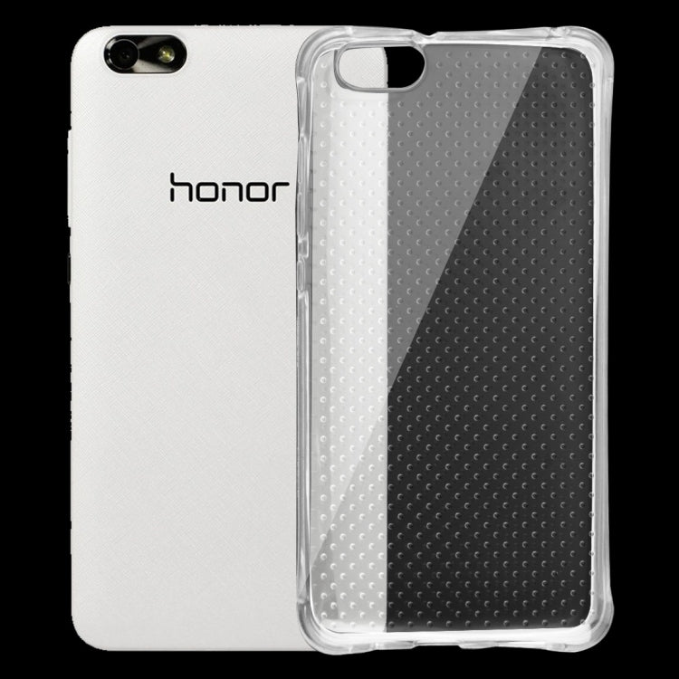 For Huawei Honor 4X Shock-resistant Cushion TPU Protective Case(Transparent)