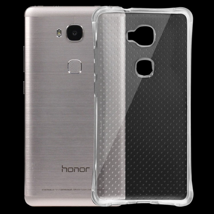 For Huawei Honor 5X Shock-resistant Cushion TPU Protective Case(Transparent)