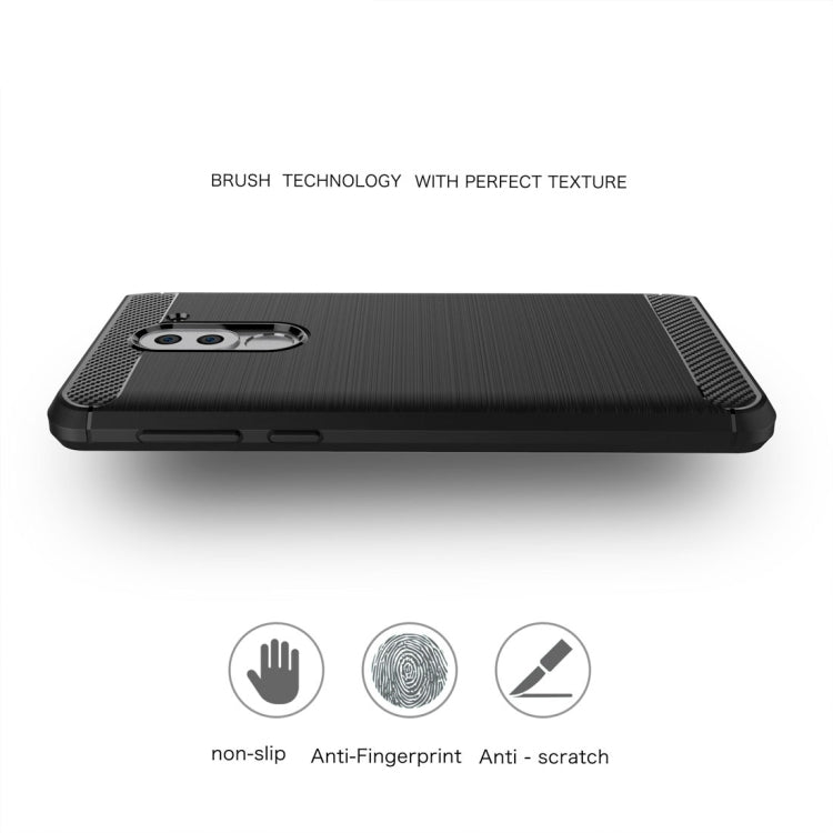 For Huawei Honor 6X(2016) Brushed Texture Carbon Fiber TPU Protective Case