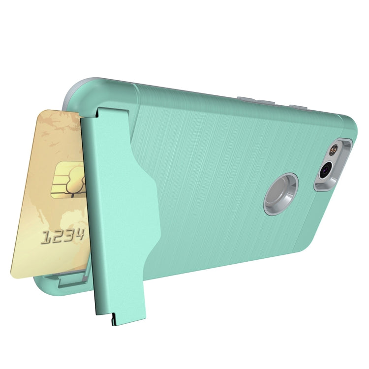 For Google Pixel 2 Brushed Texture Separable PC + TPU Protective Combination Back Case with Holder & Card Slot