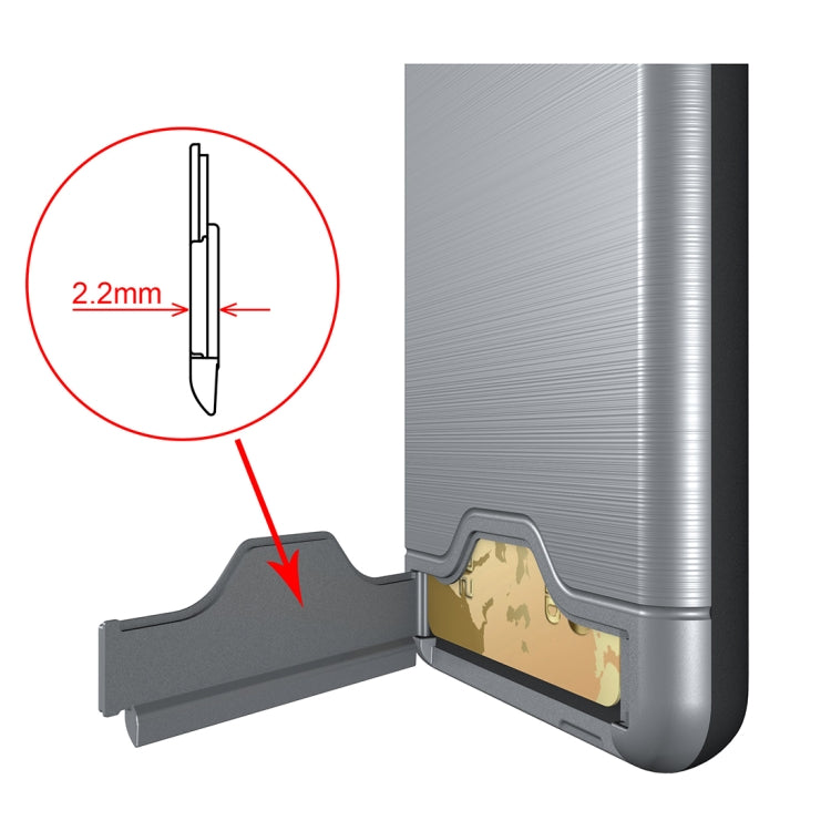 For Google Pixel 2 Brushed Texture Separable PC + TPU Protective Combination Back Case with Holder & Card Slot