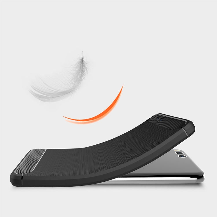 For Xiaomi Mi Note 3 Brushed Carbon Fiber Texture TPU Shockproof Anti-slip Soft Protective Back Cover Case