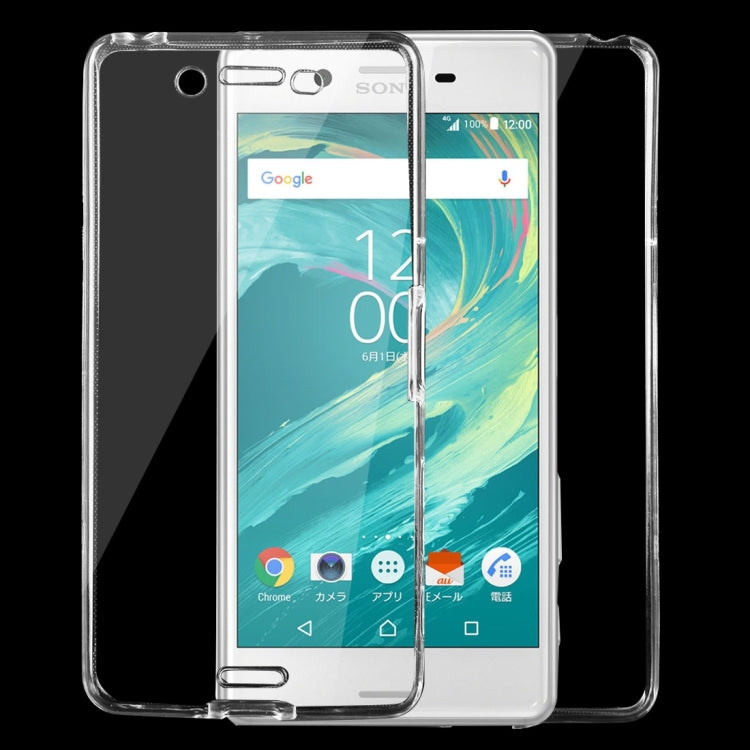For Sony Xperia X Performance 0.75mm Double-sided Ultra-thin Transparent TPU Protective Case(Transparent)