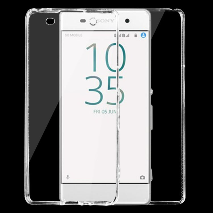 For Sony Xperia XA 0.75mm Double-sided Ultra-thin Transparent TPU Protective Case(Transparent)