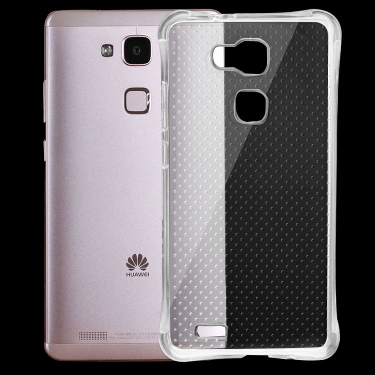 For Huawei Mate 7 Shock-resistant Cushion TPU Protective Case(Transparent)