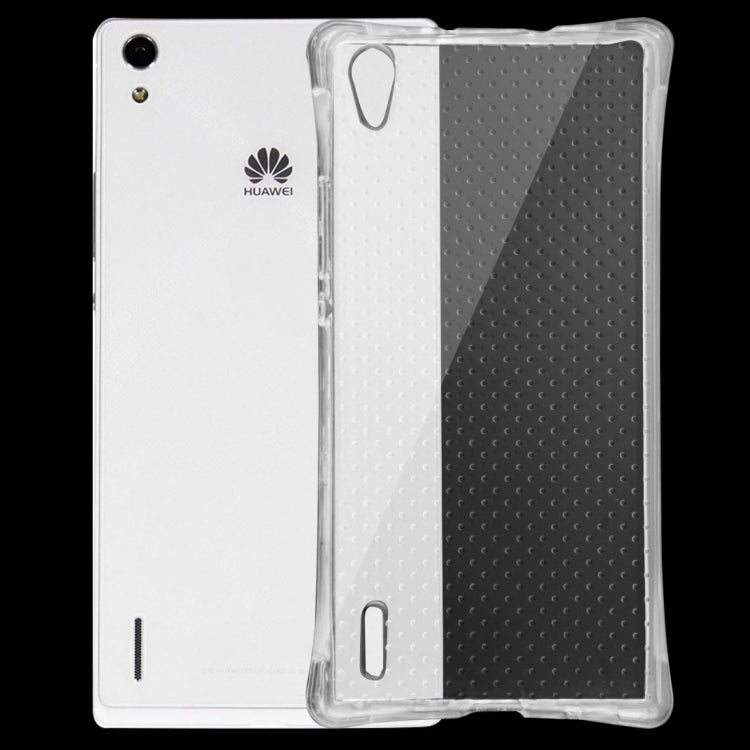 For Huawei Ascend P7 Shock-resistant Cushion TPU Protective Case(Transparent)