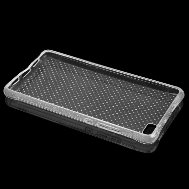 For Huawei P8 Lite Shock-resistant Cushion TPU Protective Case(Transparent)