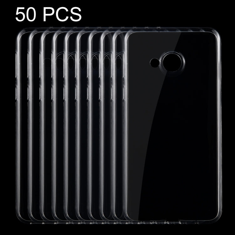50 PCS for HTC U Play 0.75mm Ultra-thin Transparent TPU Protective Case