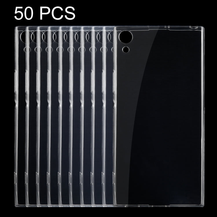 50 PCS for Sony Xperia XA1 Ultra 0.75mm Ultra-thin Transparent TPU Protective Case