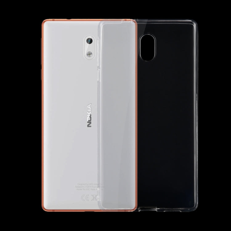 For Nokia 3 0.75mm Ultra-thin Transparent TPU Protective Case(Transparent)