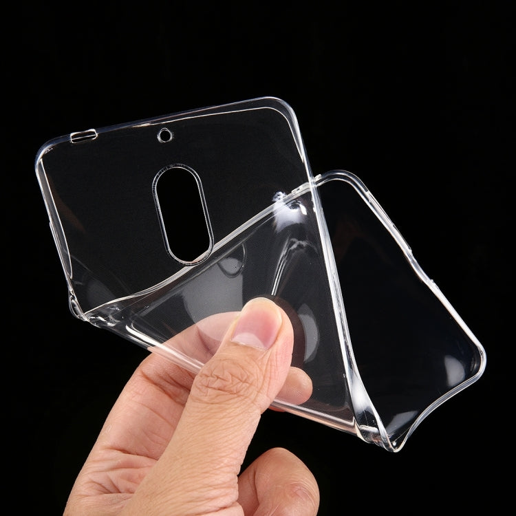 50 PCS for Nokia 6 0.75mm Ultra-thin Transparent TPU Protective Case