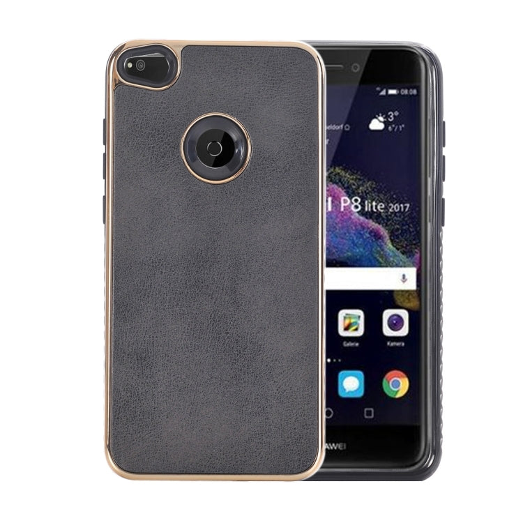 For Huawei P8 Lite(2017)Crazy Horse Texture Electroplating Back Cover