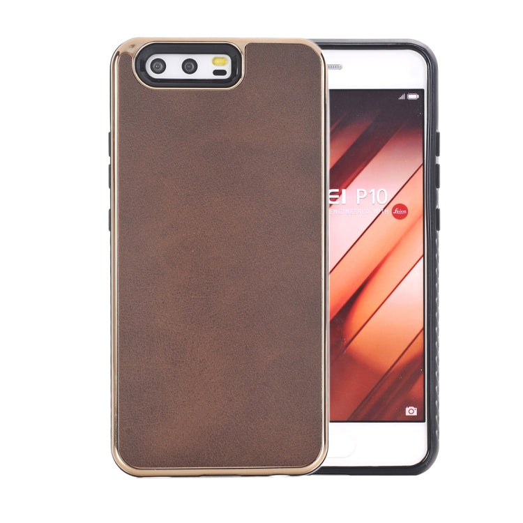 For Huawei P10 Crazy Horse Texture Electroplating Back Cover