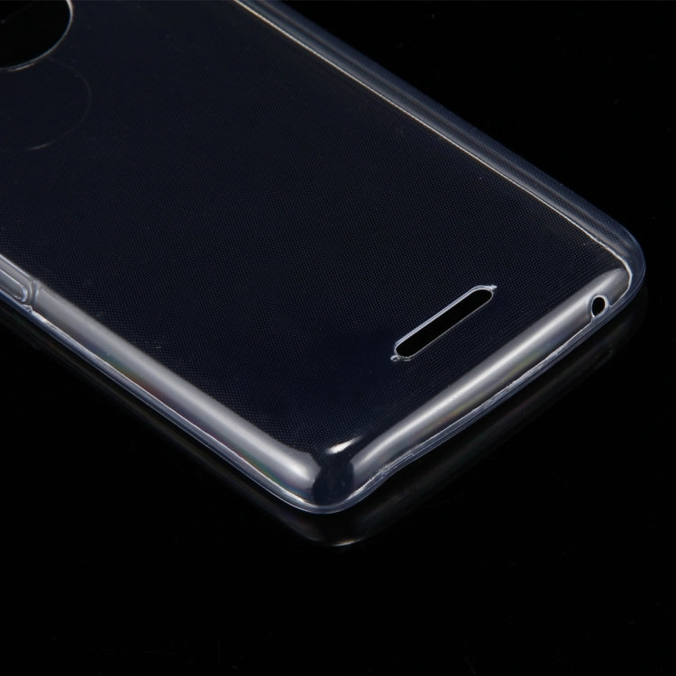 50 PCS for Motorola Moto C 0.75mm Ultra-thin Transparent TPU Protective Case