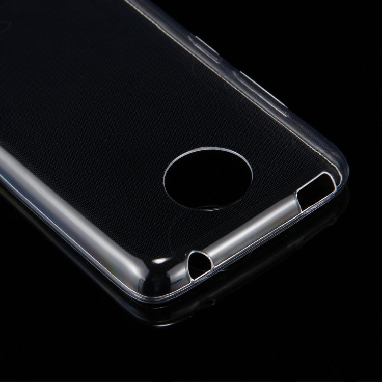For Motorola Moto C Plus 0.75mm Ultra-thin Transparent TPU Protective Case (Transparent)