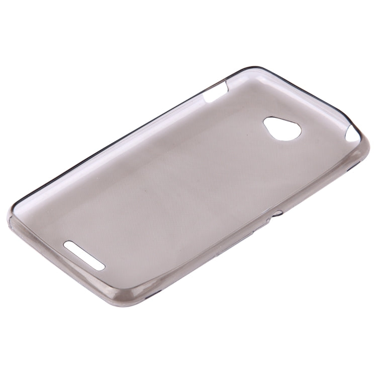 For Sony Xperia E4 0.75mm Ultra-thin Transparent TPU Protective Case(Grey)