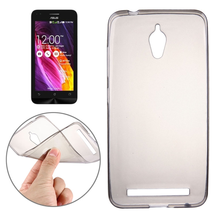 For Asus ZenFone Go / ZC500TG 0.75mm Ultra-thin Transparent TPU Protective Case(Grey)