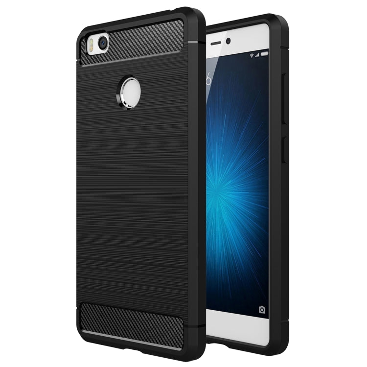 For Xiaomi Mi 4s Brushed Texture Carbon Fiber TPU Protective Case