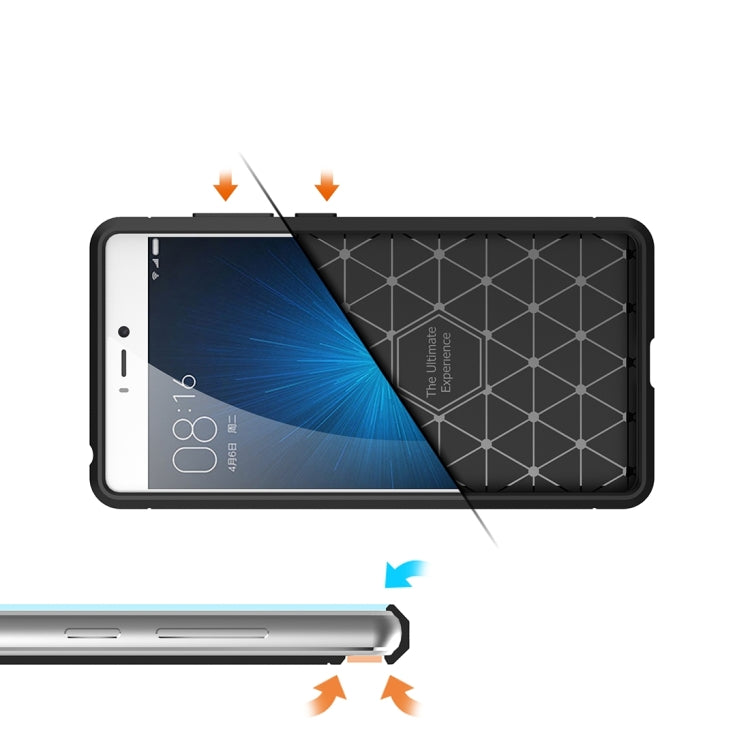 For Xiaomi Mi 4s Brushed Texture Carbon Fiber TPU Protective Case