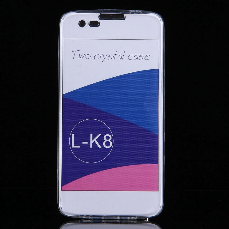 For LG K8 0.75mm Double-sided Ultra-thin Transparent TPU Protective Case(Transparent)