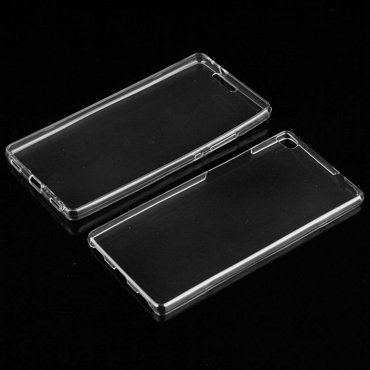 For Huawei P8 0.75mm Double-sided Ultra-thin Transparent TPU Protective Case (Transparent)