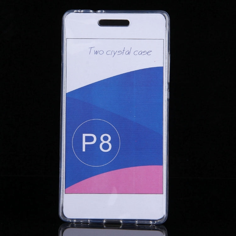 For Huawei P8 0.75mm Double-sided Ultra-thin Transparent TPU Protective Case (Transparent)