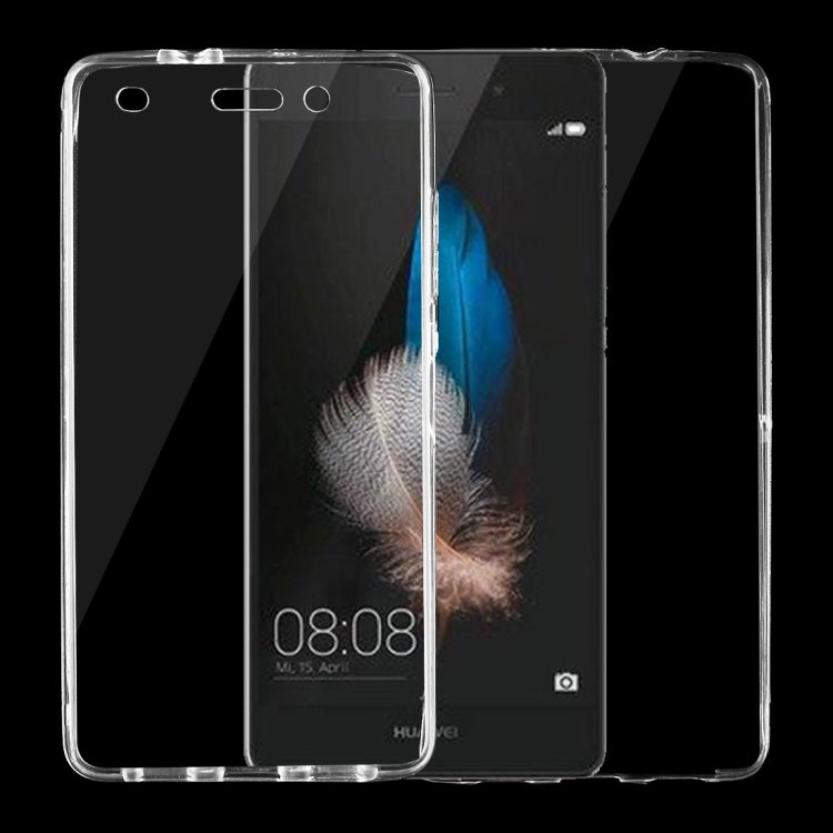 For Huawei P8 Lite 0.75mm Double-sided Ultra-thin Transparent TPU Protective Case (Transparent)
