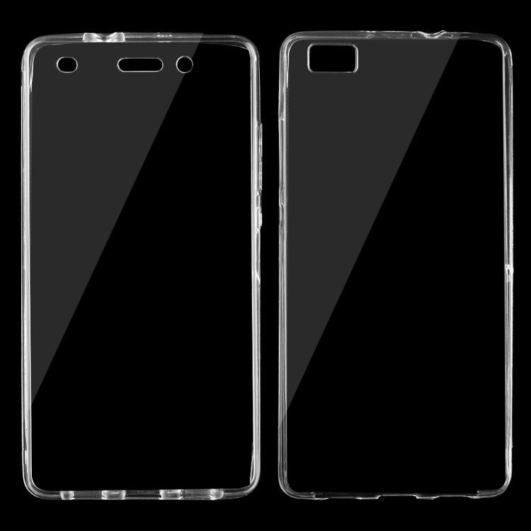 For Huawei P8 Lite 0.75mm Double-sided Ultra-thin Transparent TPU Protective Case (Transparent)