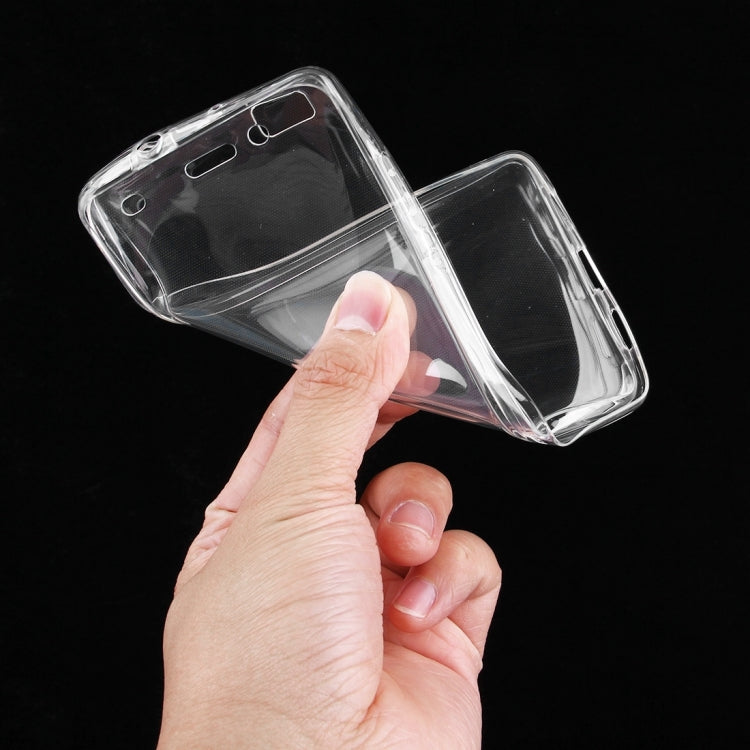 For Huawei P8 Lite 0.75mm Double-sided Ultra-thin Transparent TPU Protective Case (Transparent)