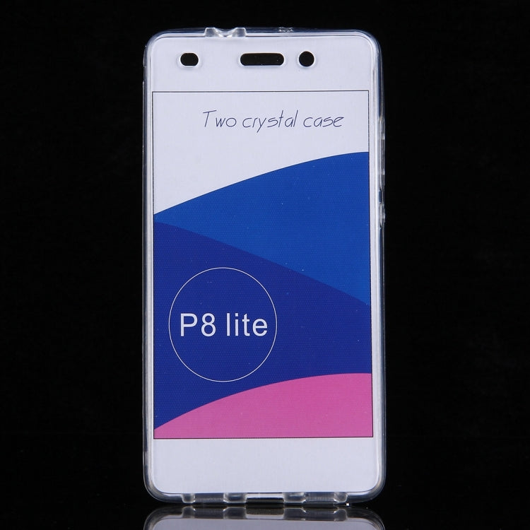 For Huawei P8 Lite 0.75mm Double-sided Ultra-thin Transparent TPU Protective Case (Transparent)