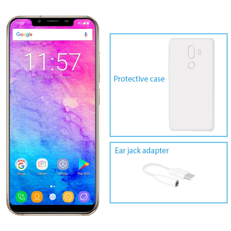 OUKITEL for U18 (MPH1380) TPU Case + USB-C / Type-C to 3.5mm Jack Adapter