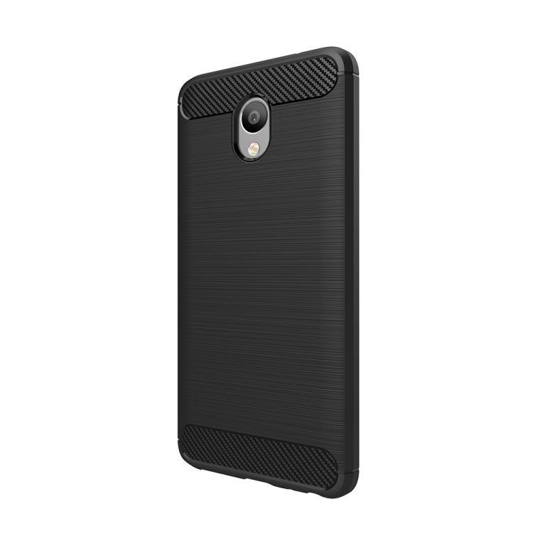 For Meizu M5 Note Brushed Carbon Fiber Texture Shockproof TPU Protective Cover Case