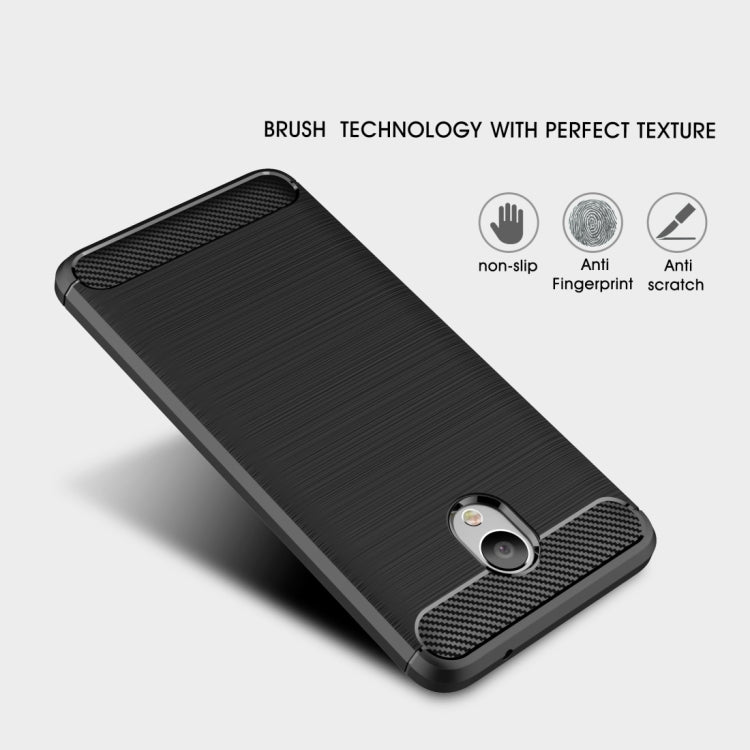For Meizu M5 Note Brushed Carbon Fiber Texture Shockproof TPU Protective Cover Case