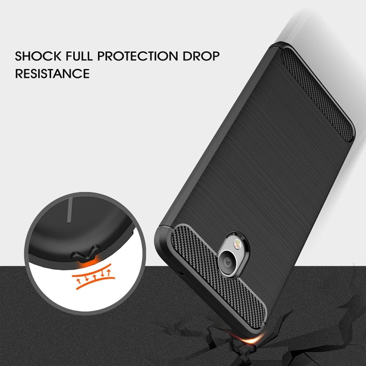 For Meizu M5 Note Brushed Carbon Fiber Texture Shockproof TPU Protective Cover Case