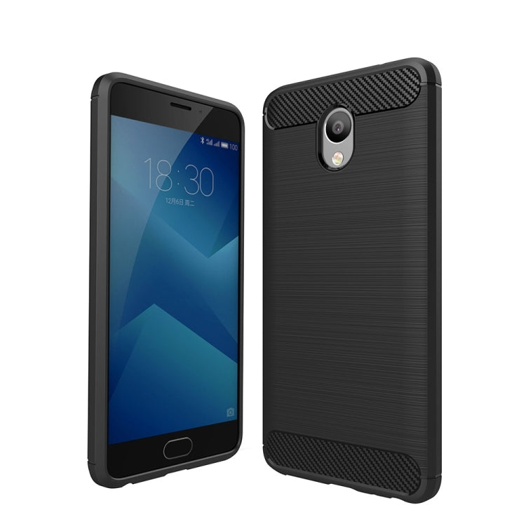 For Meizu M5 Note Brushed Carbon Fiber Texture Shockproof TPU Protective Cover Case