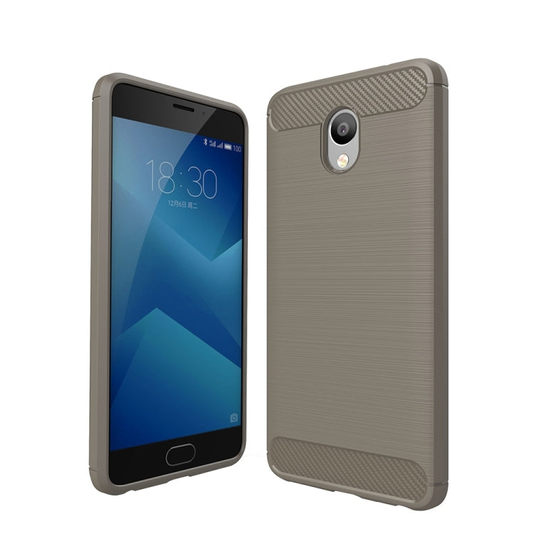 For Meizu M5 Note Brushed Carbon Fiber Texture Shockproof TPU Protective Cover Case