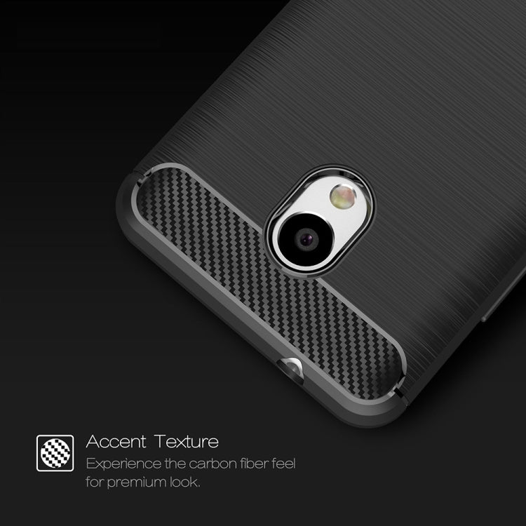 For Meizu M5S Brushed Carbon Fiber Texture Shockproof TPU Protective Cover Case