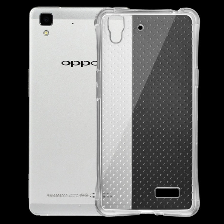 For OPPO R7 Shock-resistant Cushion TPU Protective Case(Transparent)
