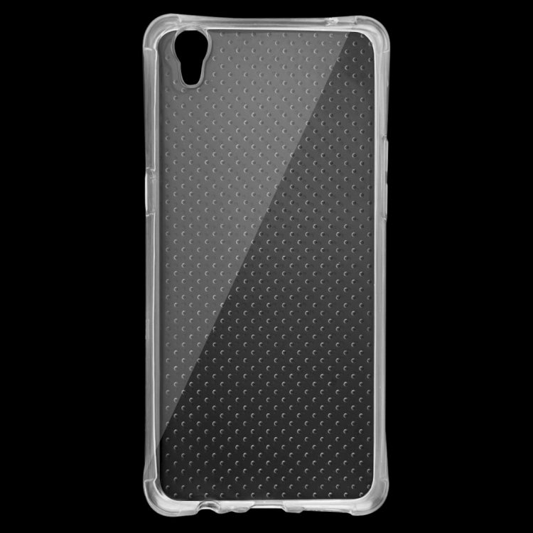 For OPPO R9 Shock-resistant Cushion TPU Protective Case(Transparent)