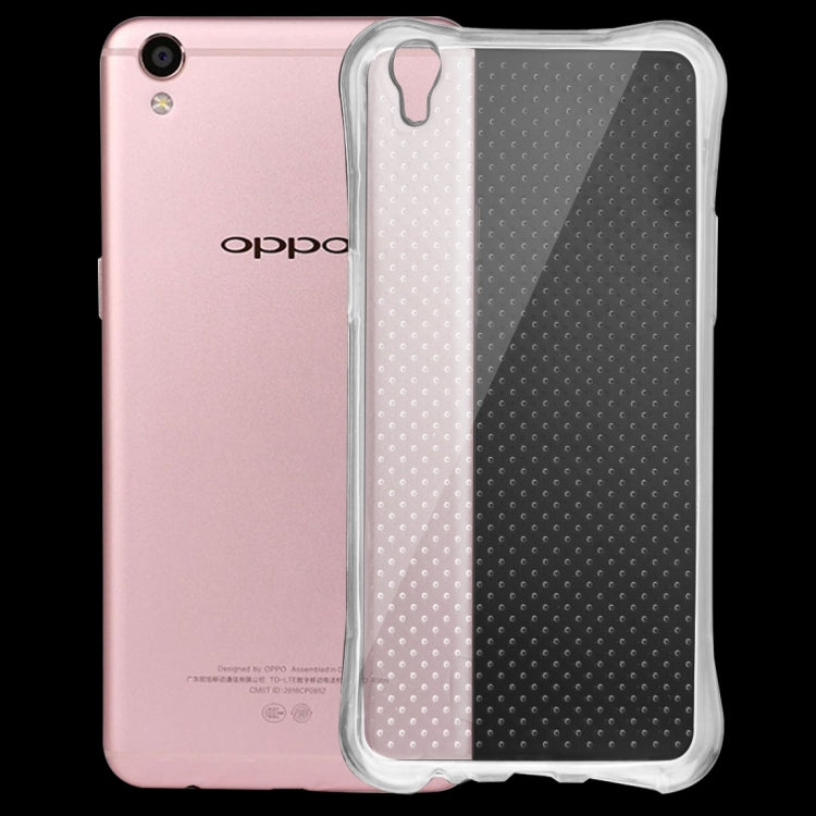 For OPPO R9 Plus Shock-resistant Cushion TPU Protective Case(Transparent)